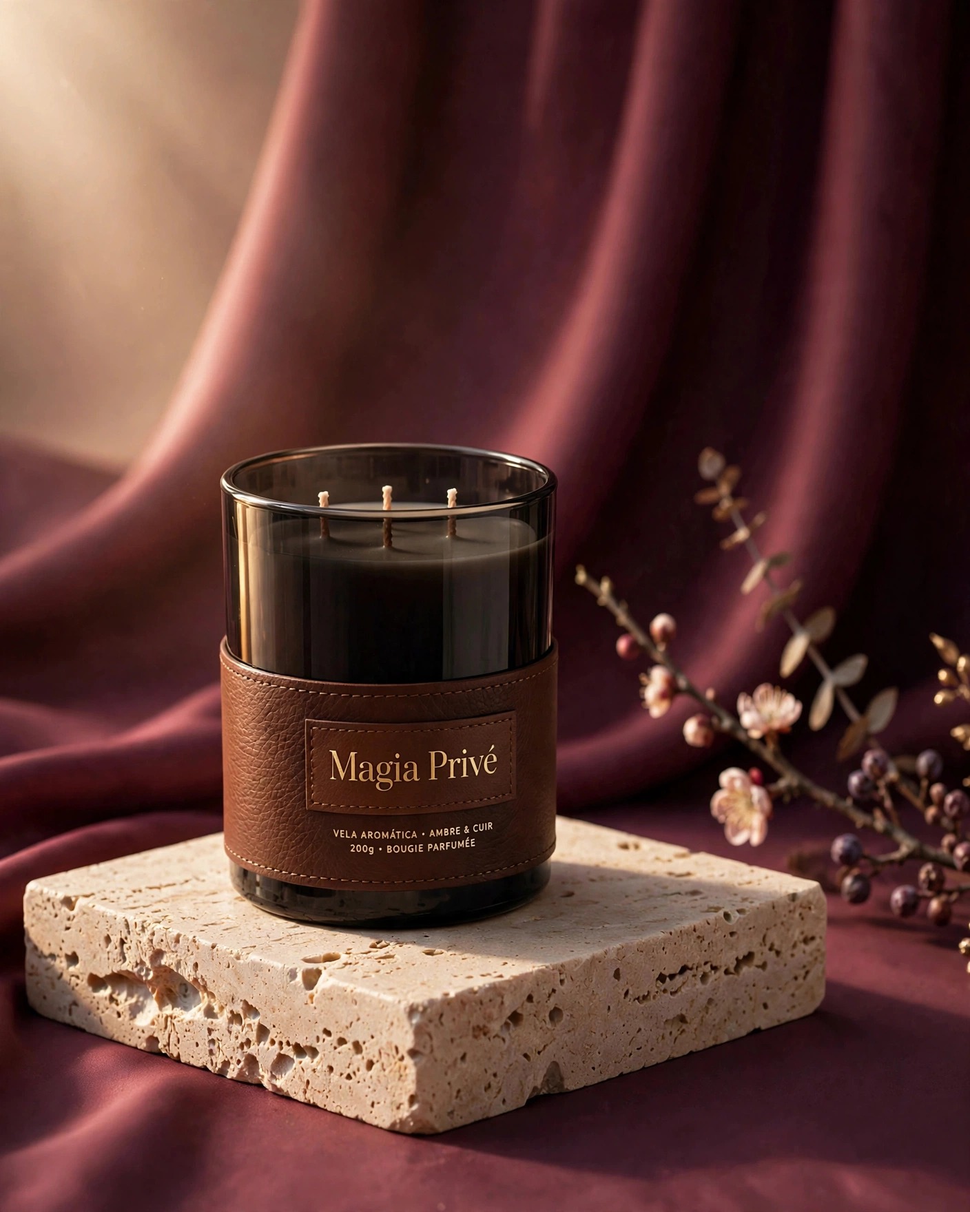 Je Joue Scented Candle · Luxury Leather · 160 g